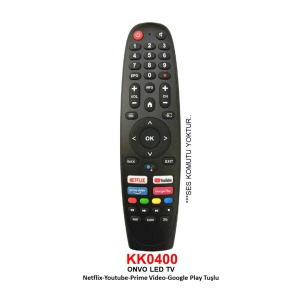 KK0400 - LCD ONVO NETFLIX-GOOGLE PLAY-PRIME-YTUBE Kumanda